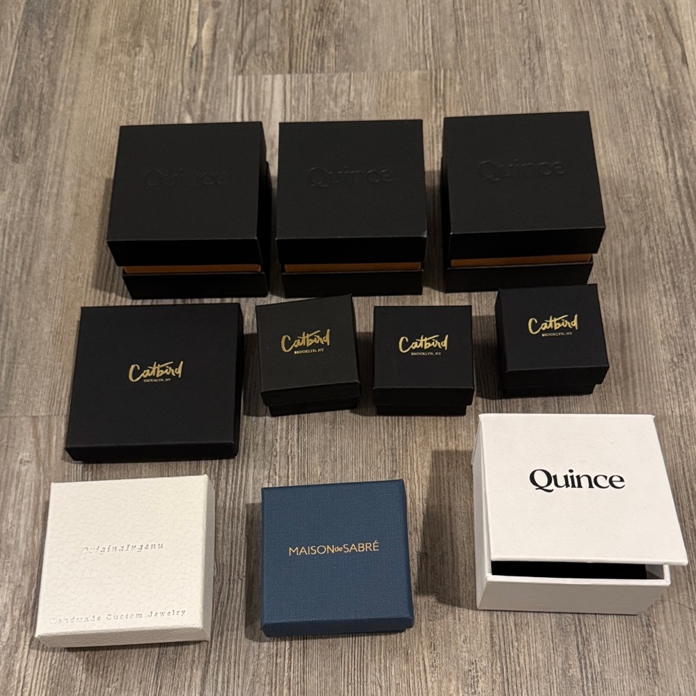Cardboard Jewelry Containers - Lot of Ten